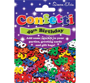 40th birthday confetti