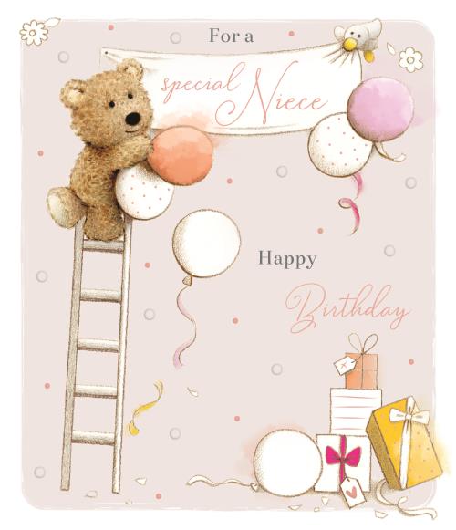 Special Niece - Barley Bear Birthday cardo