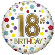 Happy 18th  Birthday - 18” Helium-Filled Balloon