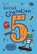 For a special Great Grandson - 5th Birthday card