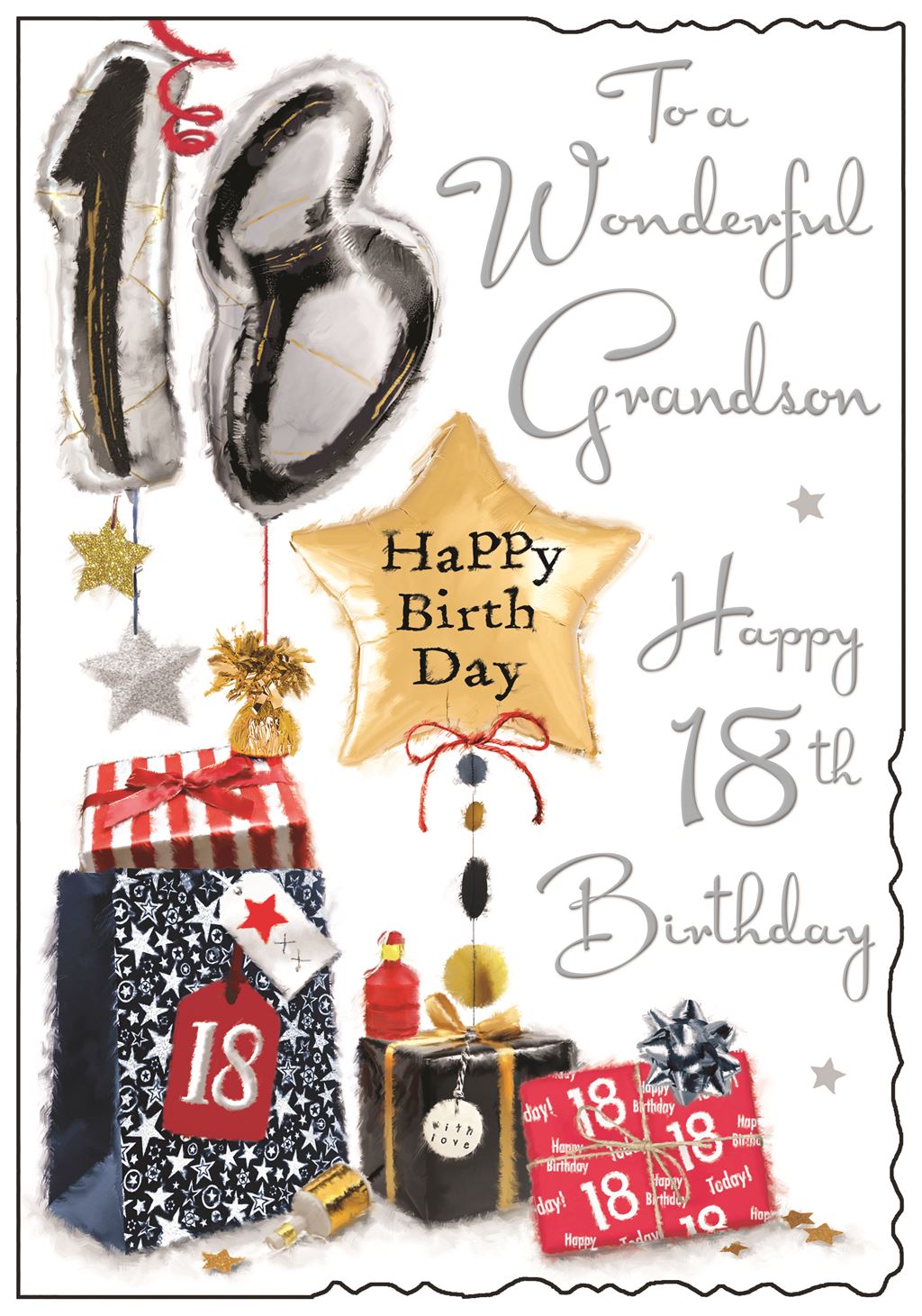 Grandson 18th birthday card - Jonny Javelin