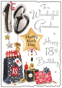 Grandson 18th birthday card - Jonny Javelin