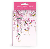 A note to say, birds & butterflies - pack of 8 notecards