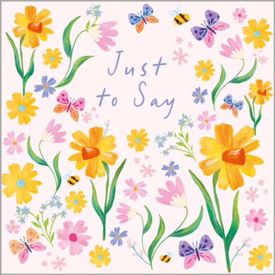 Just to say, floral - Pack of 6 notelets'08