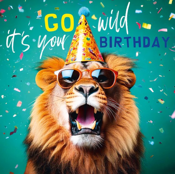 Go Wild - birthday card