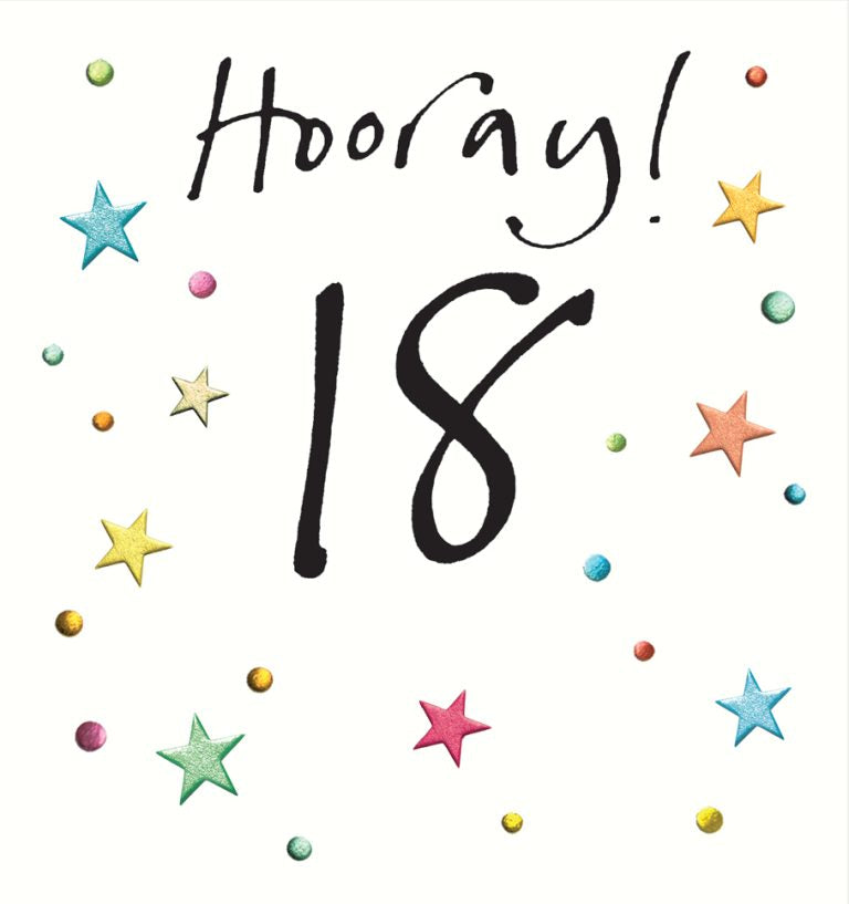 Hooray! 18 - Birthday card