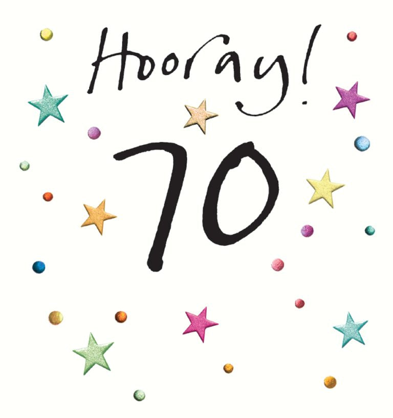 Hooray! 70- Birthday card