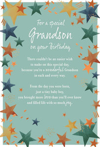 For a special Grandson - Birthday card (sentiment)