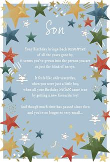 Son - Birthday card (sentiment)
