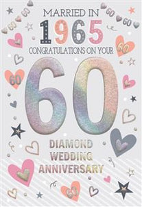 Married in 1965 - 60th Anniversary card