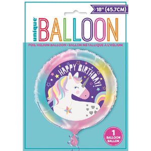Happy birthday- unicorn - 18” helium Balloon