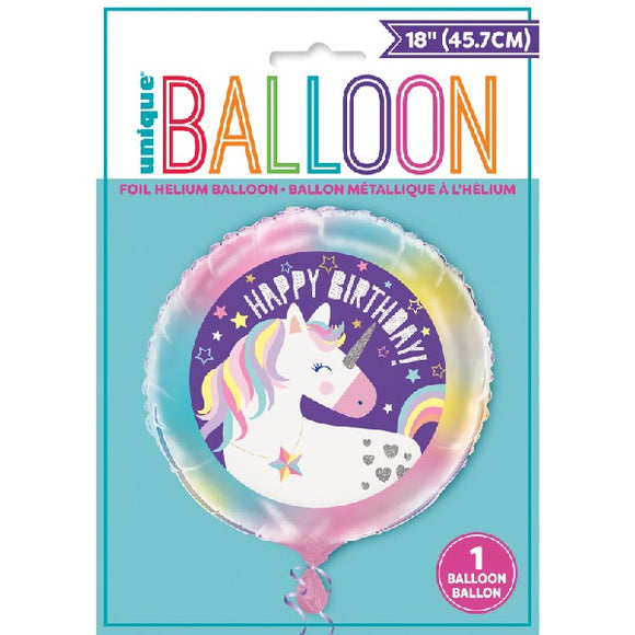 Happy birthday- unicorn - 18” helium Balloon