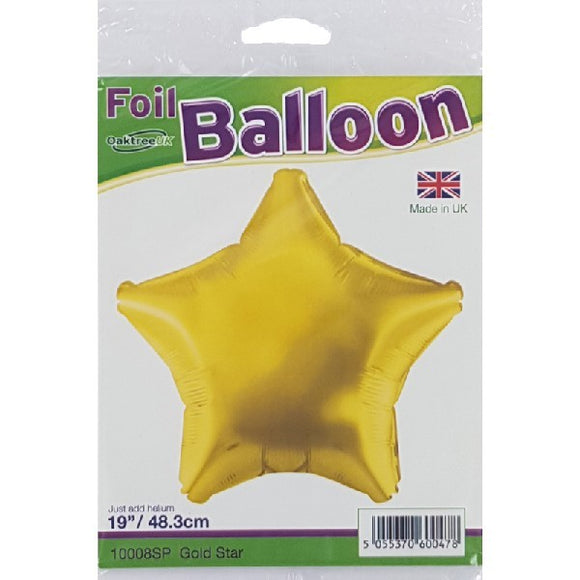 Gold Star - Helium Filled Balloon
