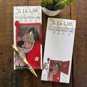 Crazy Horse Lady magnetic listpad - Alex Clark Art