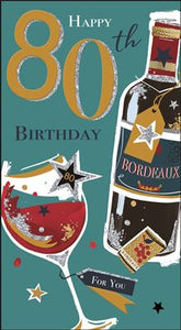80th Birthday card - Jonny Javelin