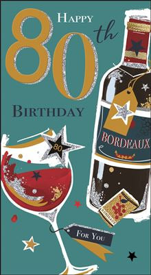 80th Birthday card - Jonny Javelin