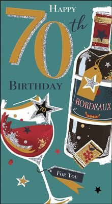 70th Birthday card - Jonny Javelin