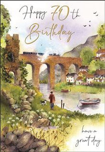 70th Birthday card - Jonny Javelin