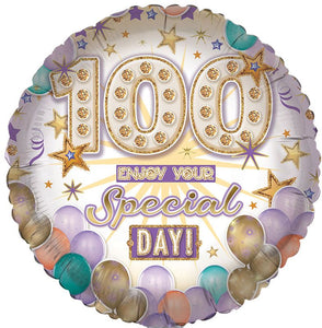 100 Happy  Birthday - Helium Filled Balloon