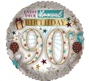 90 Happy  Birthday - Helium Filled Balloon
