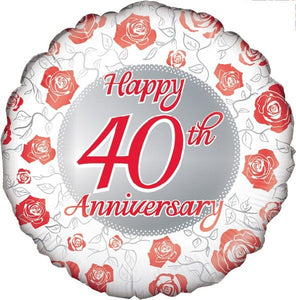 Ruby anniversary - Helium Balloon