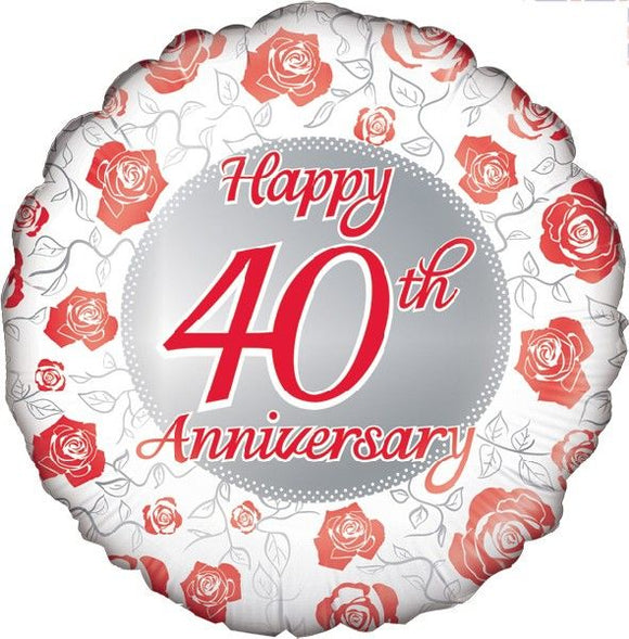 Ruby anniversary - Helium Balloon