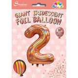 2 - 30" Rose gold iridescent  helium balloon