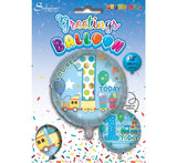 1st Birthday, train- Helium Balloon