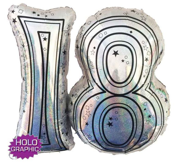 18 jointed number - helium balloon