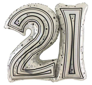 21 jointed number - helium balloon