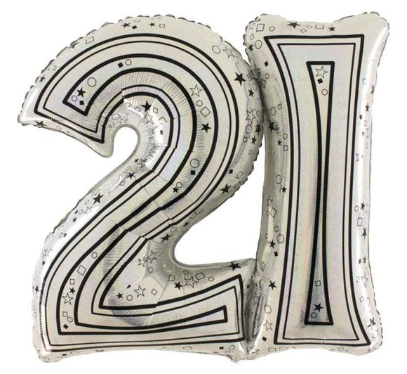 21 jointed number - helium balloon