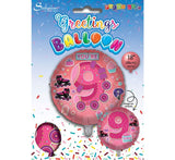 You’re 9 Pink- Helium Filled Balloon