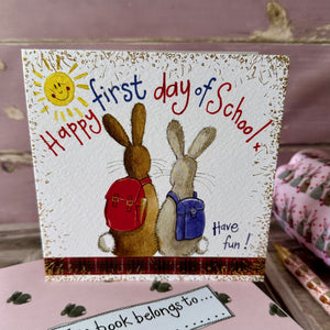 First day of school - Alex Clark greetings card