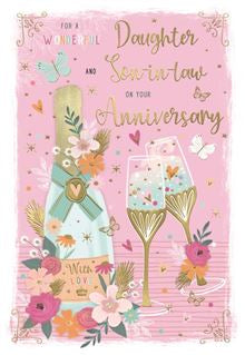 Wonderful Daughter and Son in Law on your Anniversary card
