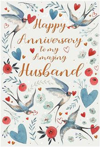 Happy Anniversary, amazing Husband card