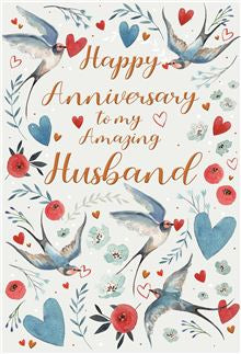 Happy Anniversary, amazing Husband card