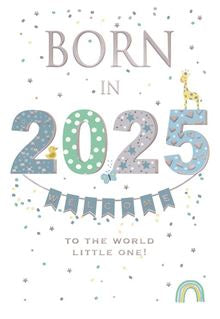 Born in 2025 - New baby boy card