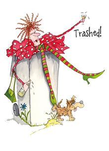 Trashed - Camilla and Rose funny greetings card