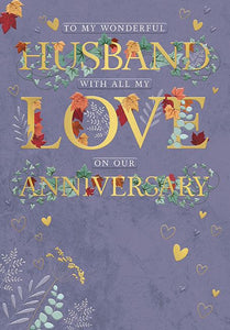To my wonderful Husband - Anniversary card