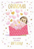 Special Grandma Hartley the Hedgehog - Birthday card
