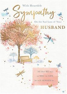 On the sad loss of your Husband - Sympathy card