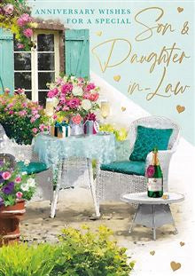 Son & Daughter-in-Law - Anniversary card