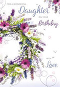 Wonderful daughter on your birthday card