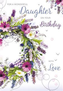 Wonderful daughter on your birthday card