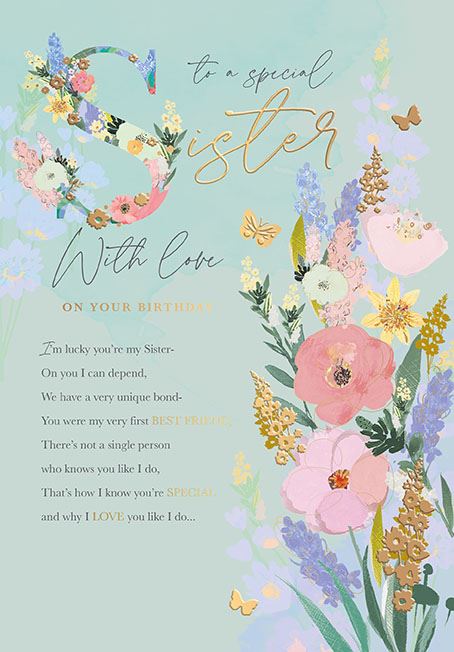 Special Sister  - Birthday card