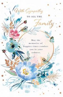 To all the  family - Sympathy card