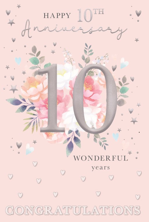 Happy 10th Wedding Anniversary card