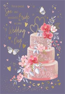 Son and his Bride - wedding card