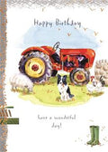 Red Tractor - Birthday card