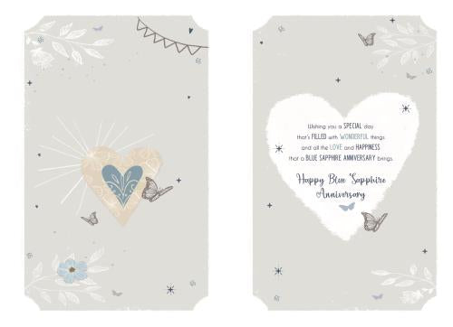 65th, Blue Sapphire Anniversary card